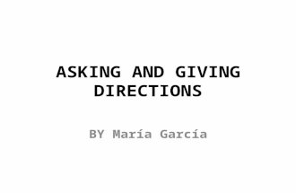 Asking and giving directions