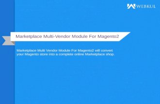 Marketplace Multi Vendor module for Magento2