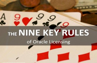 Nine key rules of Oracle Licensing