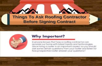 ThingsTo Ask Roofing Contractor Before Signing Contract