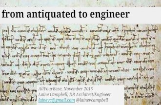 DB Engineering - From Antiquated to Engineer