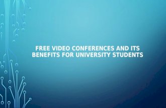 Free video conferences and its benefits for university students