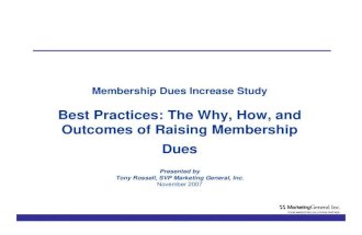 MGI Membership Dues Survey