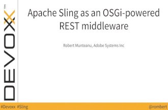 Apache Sling as an OSGi-powered REST middleware