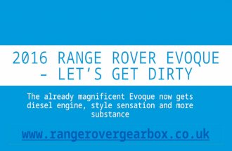 2016 range rover evoque – let’s get dirty