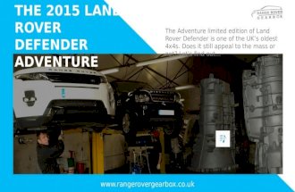 The 2015 land rover defender adventure