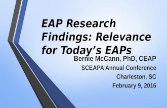EAP Research Findings: Relevance for Today's  EAPs