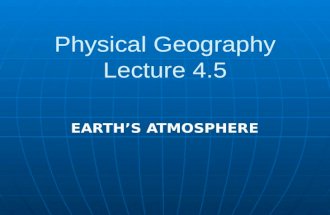 Physical Geography Lecture 04.5 - Earth's Atmosphere 101016