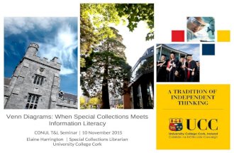 Venn Diagrams - When Special Collections meet Information Literacy: Elaine Harrington, UCC