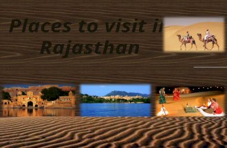 Top most visiting places in rajasthan