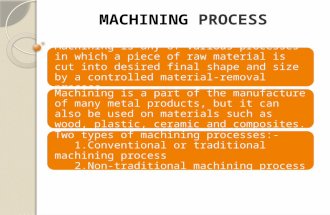 Machining process in mechanical engineering