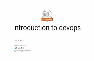 Introduction to devops 2016