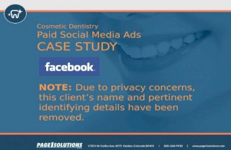 Paid Social Media Ads Case Study: Cosmetic Dentistry Client