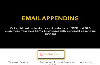 Increase sales volume with Email Appending Services