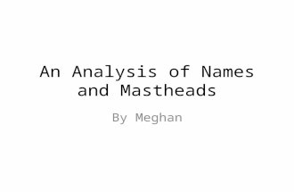 Analysis of Names and Mastheads