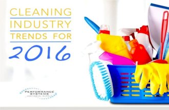 Cleaning industry trends for 2016