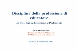 DDL Iori sulla professione di educatore