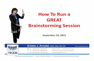 How to Run a Great Brainstorming Session