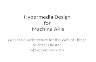 Hypermedia design for machine apis