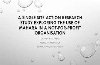 A single site action research study exploring the use of Mahara in a not-for-profit organisation