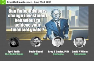 Can RoboAdvisors Change Investment Behavior to Achieve Financial Goals?