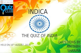 Indica: The quiz of india prelims