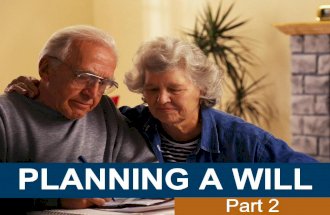 Planning a Will: Part2