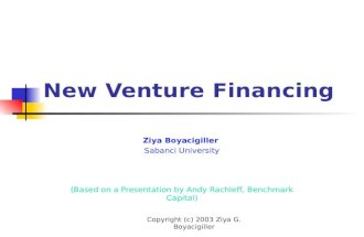 New venture financing