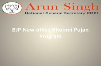 Bjp new office bhoomi pujan program