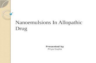 Nanoemulsion In Allopathic Drug