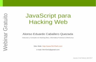 Webinar Gratuito: "JavaScript para Hacking Web"