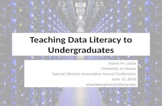 Teaching data literacy to undergraduates
