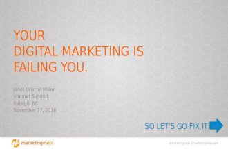 Your Digital Marketing Is Failing You: So Let's Fix It! — Internet Summit