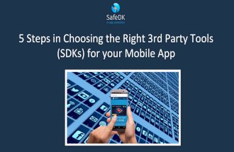 5 Steps in Choosing the Right 3rd Party Tools (SDKs) for your Mobile App