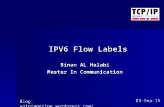 IPV6 Flow Labels