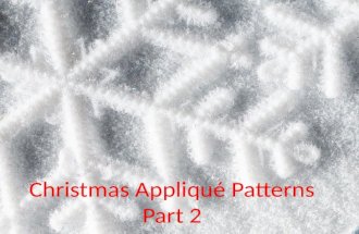 Christmas applique designs - Part 2