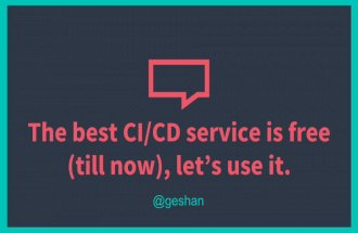 The best CI/CD service is free (till now), let’s use it - wercker ci