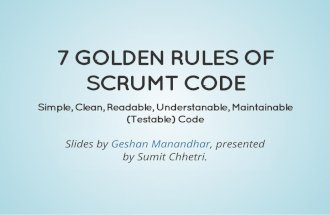 7 rules of simple and maintainable code