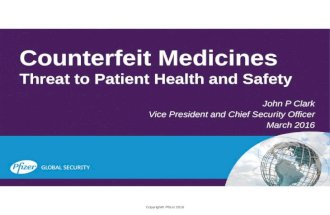 "Counterfeit Medicines: Threat to Public Health and Safety," Congressional Briefing March 7-8, 2016