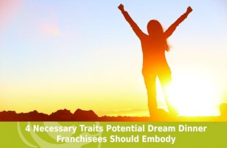 4 Necessary Traits Potential Dream Dinner Franchisees Should Embody