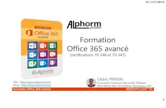 Alphorm.com Formation Office 365 Avancé