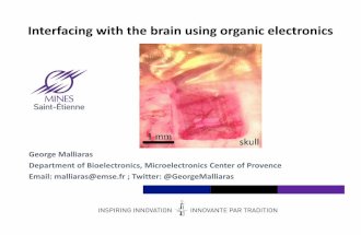 Interfacing with the brain using organic electronics.