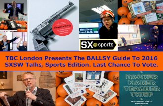 TBC London Ballsy Guide To SXSW 2016 Talks - Sports Edition