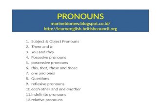 1. English Grammar; Pronouns