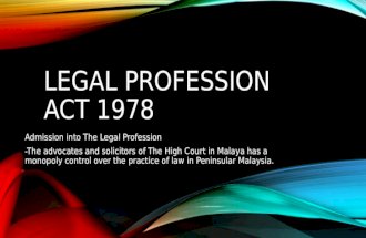 Legal profession act 1978