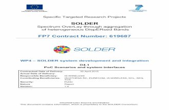 Deliverable FP7 SOLDER D4.1 PoC Scenarios and system interfaces