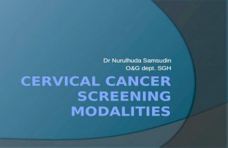 Cervical cancer screening modalities