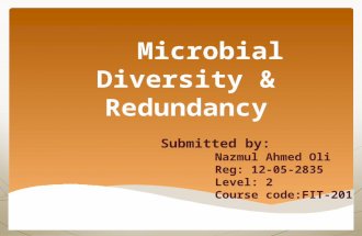 Microbial diversity & redundancy