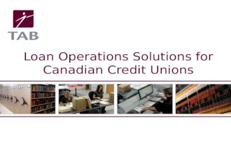 TAB - Loan Operations Solutions for Canadian Credit Unions