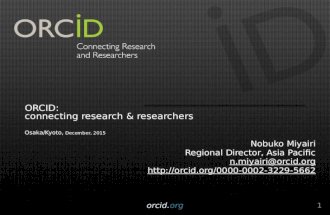 ORCID - connecting research & researchers